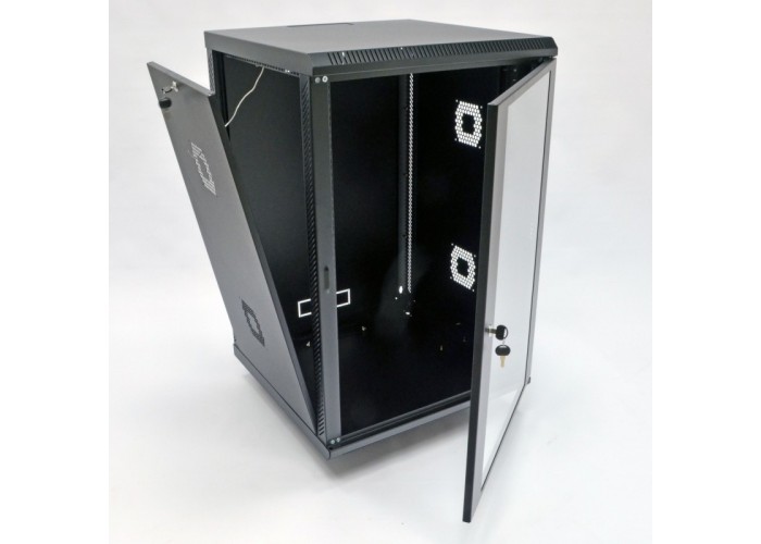 Шкаф CMS UA-MGSWA186B 19', 18U, 600х600х907мм (Ш*Г*В), акриловое стекло
