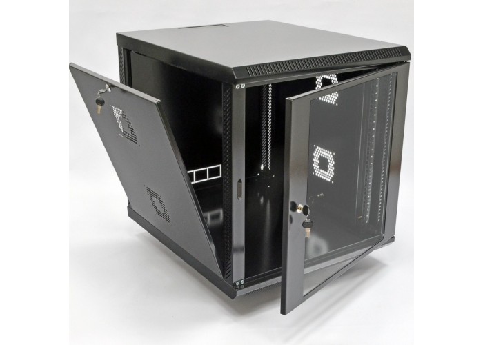 Шкаф CMS UA-MGSWA127B 12U, 600х700х640 мм (Ш*Г*В), акриловое стекло