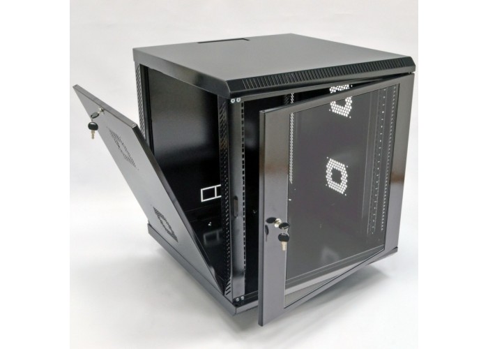 Шкаф CMS UA-MGSWA126B 12U, 600х600х640 мм (Ш*Г*В), акриловое стекло