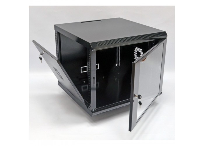 Шкаф CMS UA-MGSWA96B 9U, 600х600х507 мм (Ш*Г*В), акриловое стекло