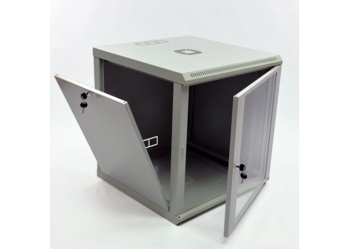 Шкаф CMS UA-MGSWL126G 12U, 600х600х640 мм (Ш*Г*В), эконом, акриловое стекло