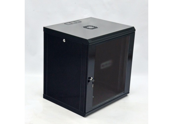Шкаф CMS UA-MGSWL125B 12U, 600х500х640 мм (Ш*Г*В), эконом, акриловое стекло