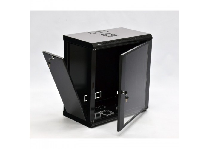 Шкаф CMS UA-MGSWL1235B 12U, 600х350х640 мм (Ш*Г*В), эконом, акриловое стекло
