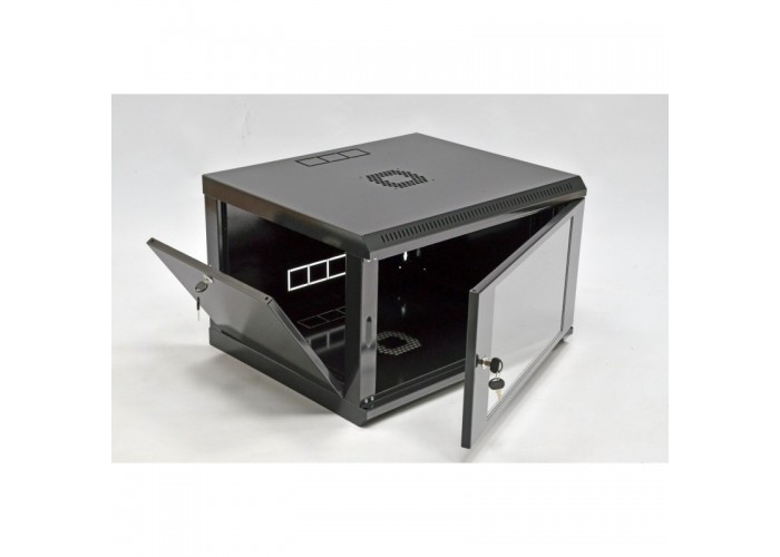 Шкаф CMS UA-MGSWL65B 6U, 600х500х373 мм (Ш*Г*В), эконом, акриловое стекло