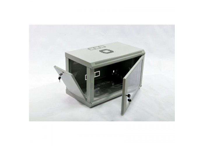 Шкаф CMS UA-MGSWL635G 6U, 600х350х373 мм (Ш*Г*В), эконом, акриловое стекло