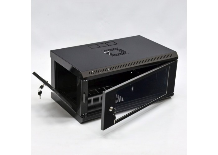 Шкаф CMS UA-MGSWL435B 4U, 600х350х284 мм (Ш*Г*В), эконом, акриловое стекло