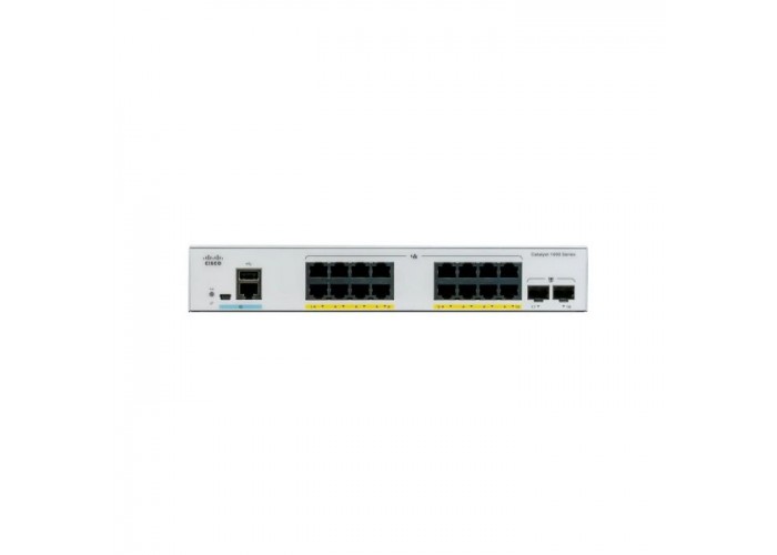 Коммутатор Cisco Catalyst 1000 16port GE, POE, 2x1G SFP (C1000-16P-2G-L)